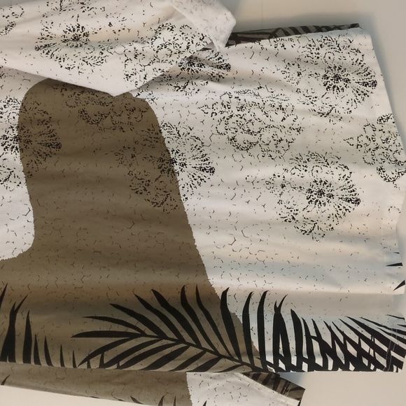 Parsley& Sage Button Down Rolled Tab sleeves Boho Casual Stretchy Relaxed Shirt - Picture 8 of 8